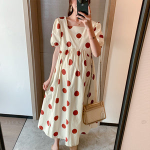 Discover the Perfect Summer Fashion Maternity Polka Dot Dress