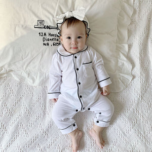 Discover the Comfort and Style of Our Baby Solid Color Onesie Pajama Outfit
