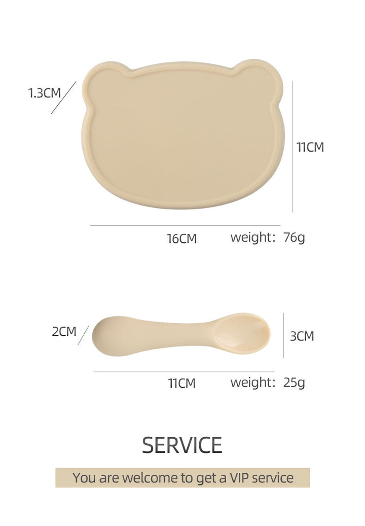 Baby Silicone Bear Boilable Anti-Fall Tableware: The Perfect Dining Companion for Your Little One