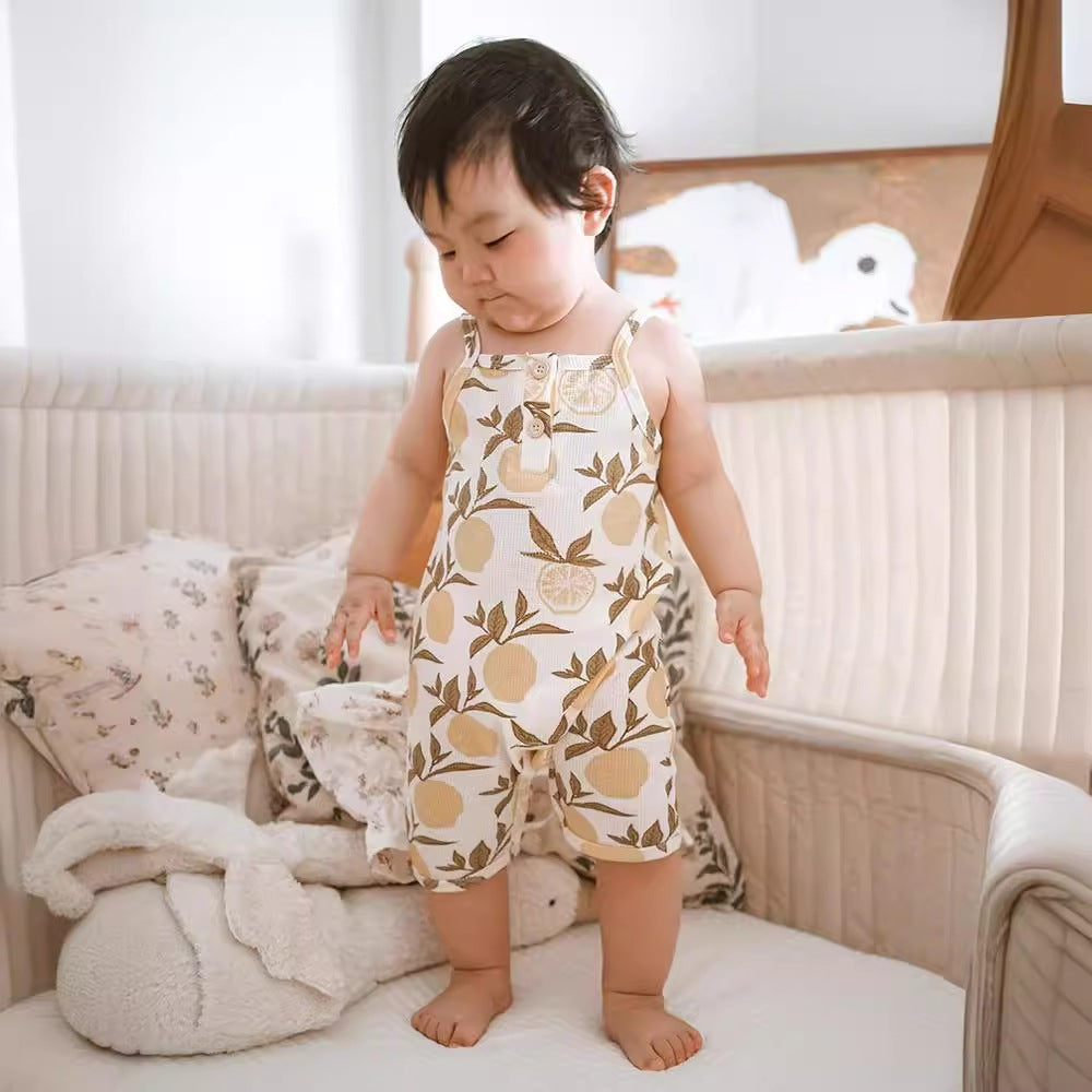 Baby Waffle Jumpsuit Going-Out Outfit