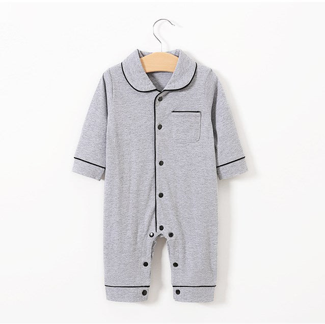 Baby Solid Color Onesie Pajama Outfit