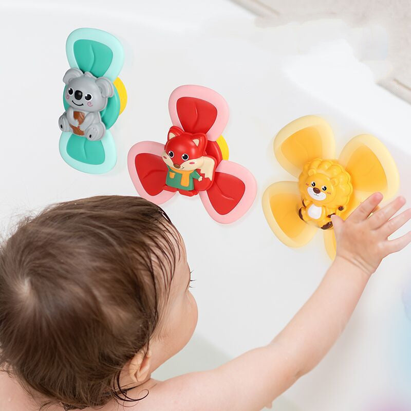 Spinning Suction Cup Baby Bath Toy and Teether