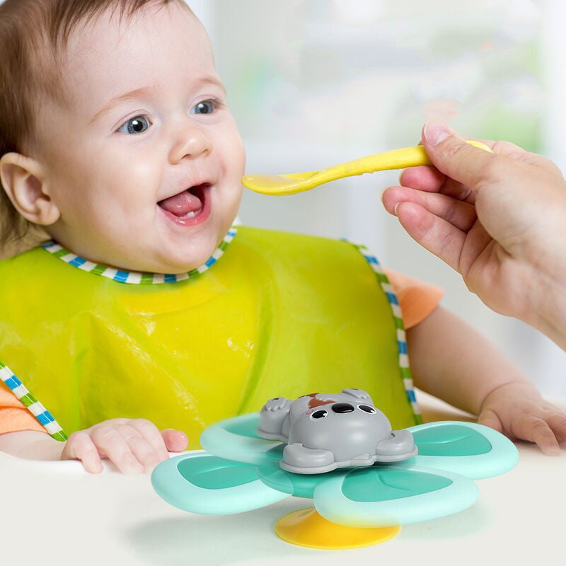 Spinning Suction Cup Baby Bath Toy and Teether