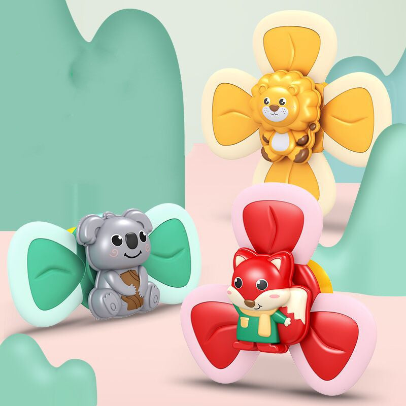 Spinning Suction Cup Baby Bath Toy and Teether