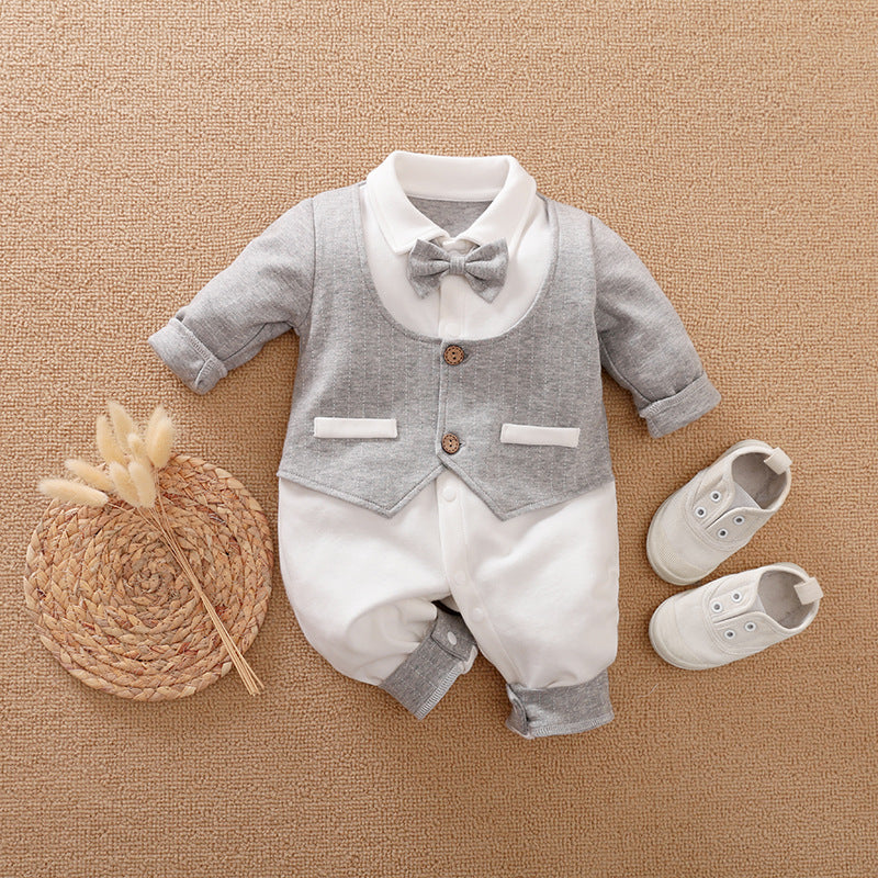 Baby Long Sleeve Spring Autumn Gentleman Jumpsuit