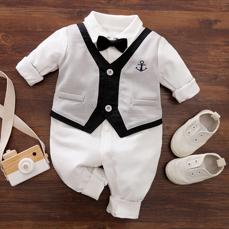 Baby Long Sleeve Spring Autumn Gentleman Jumpsuit