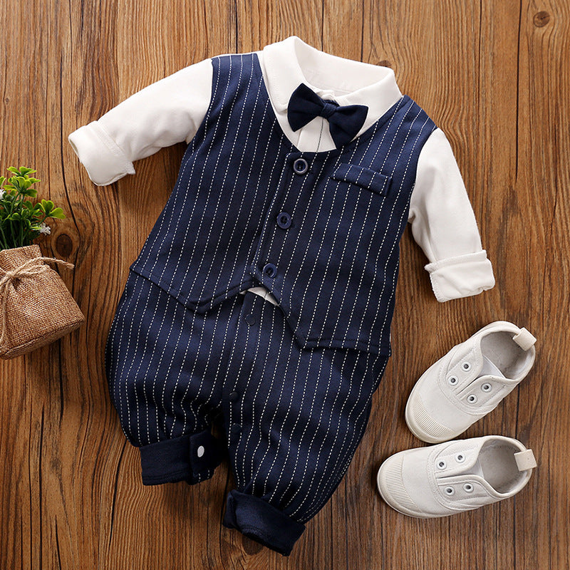 Baby Long Sleeve Spring Autumn Gentleman Jumpsuit