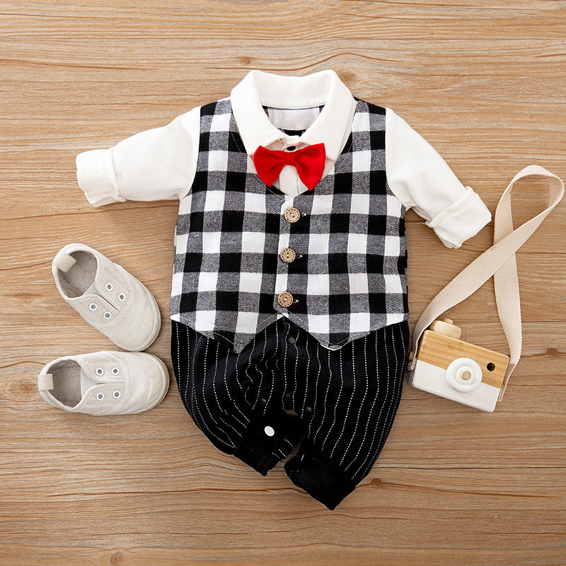 Baby Long Sleeve Spring Autumn Gentleman Jumpsuit