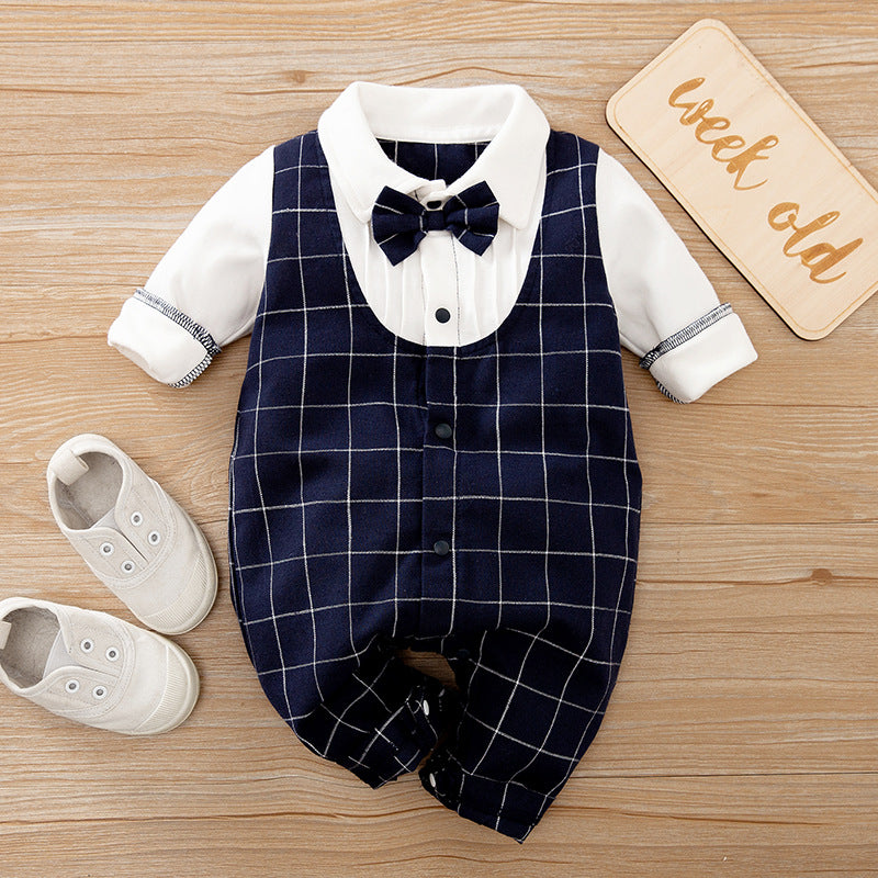 Baby Long Sleeve Spring Autumn Gentleman Jumpsuit