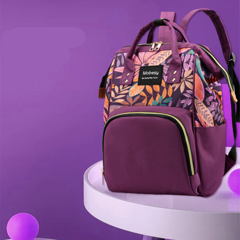 Multifunctional Baby Diaper Bag Backpack With Bottle Storage