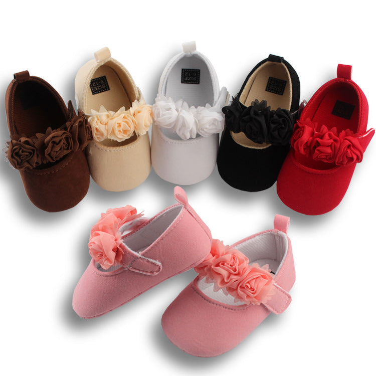Baby Soft Sole Cotton Flower Toddler Shoes