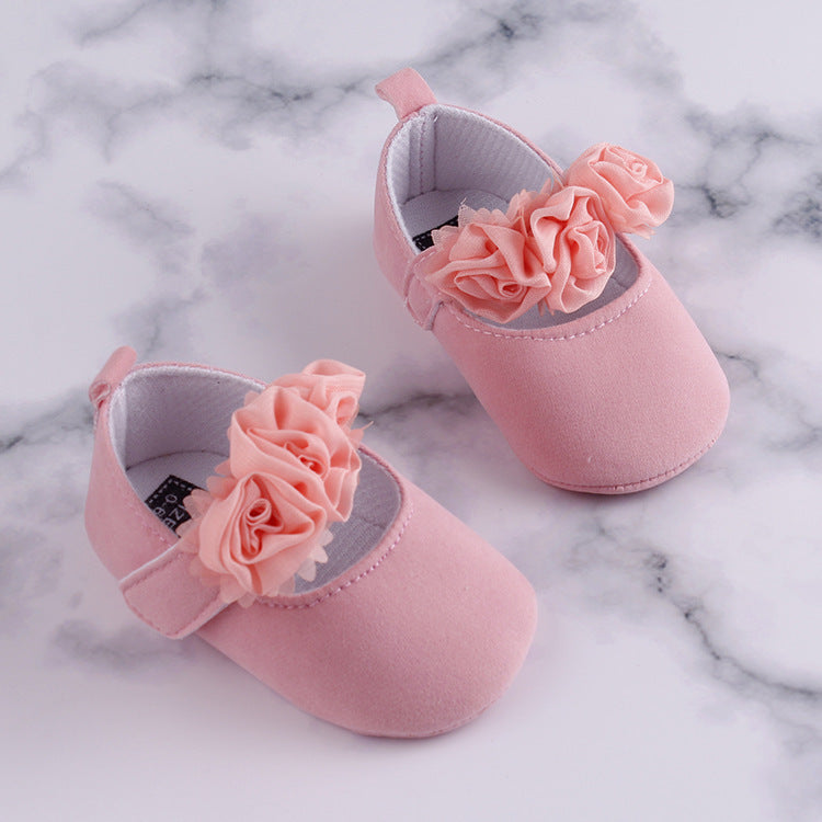 Baby Soft Sole Cotton Flower Toddler Shoes