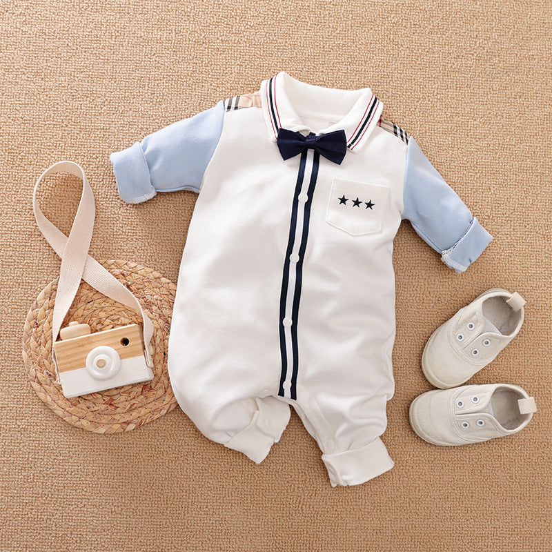 Gentleman Baby Long Sleeve Romper Outfit