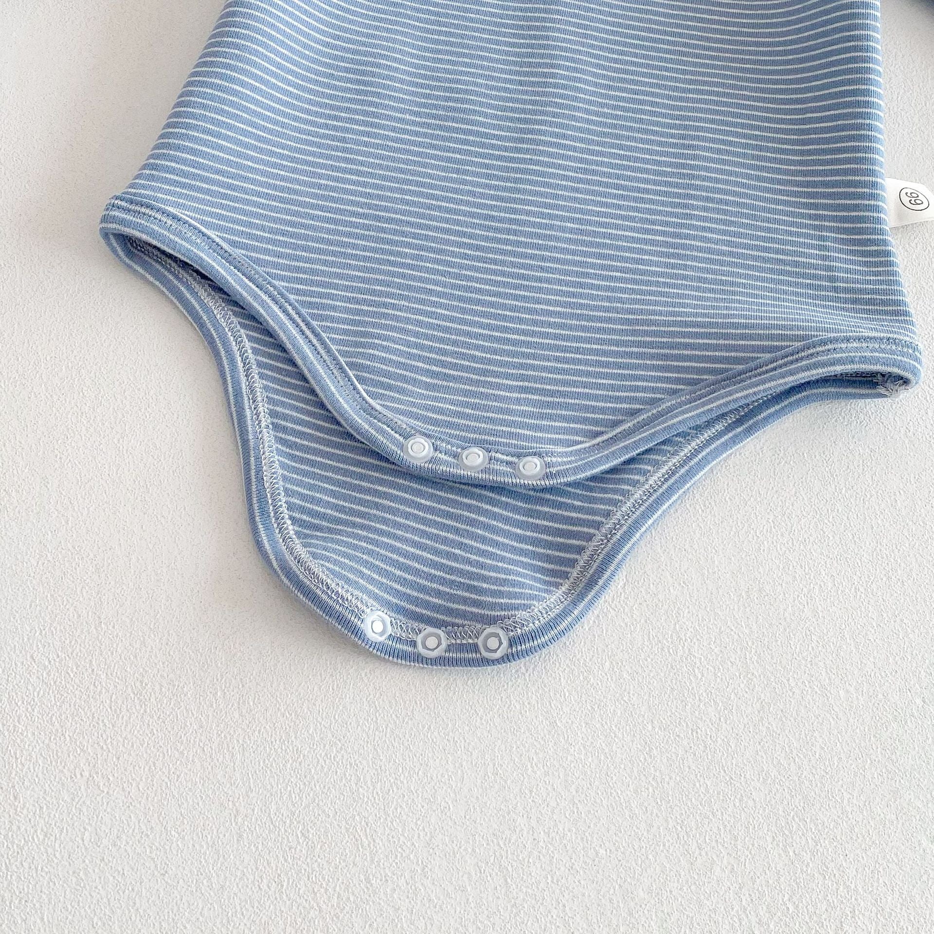 Striped Triangle Baby Long Sleeve Romper (Unisex Jumpsuit)