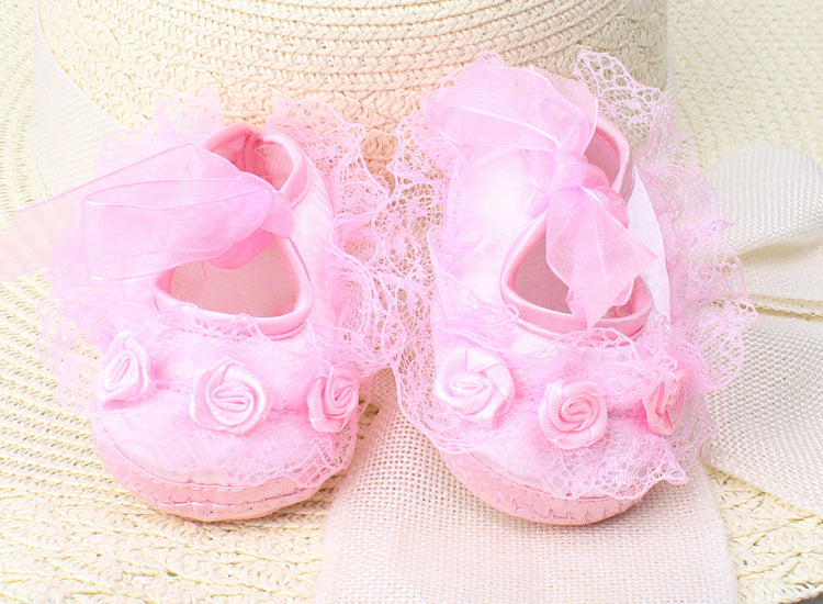 Manufacturer Taobao Baby Toddler Soft Sole Lace Princess Shoes