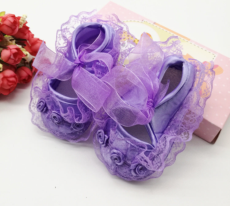 Manufacturer Taobao Baby Toddler Soft Sole Lace Princess Shoes