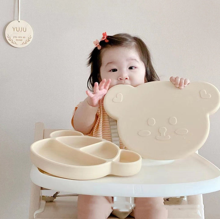 Baby Silicone Suction Feeding Bowl Set