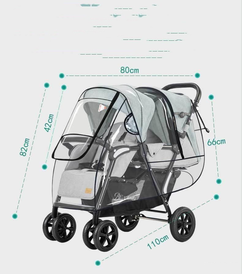 Baby Stroller Raincoat With Warm Cover