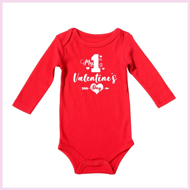 Valentine's Day Newborn Baby Summer Rompers Cotton