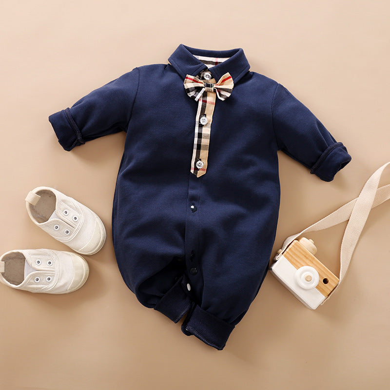 Gentleman Baby Long Sleeve Romper Outfit