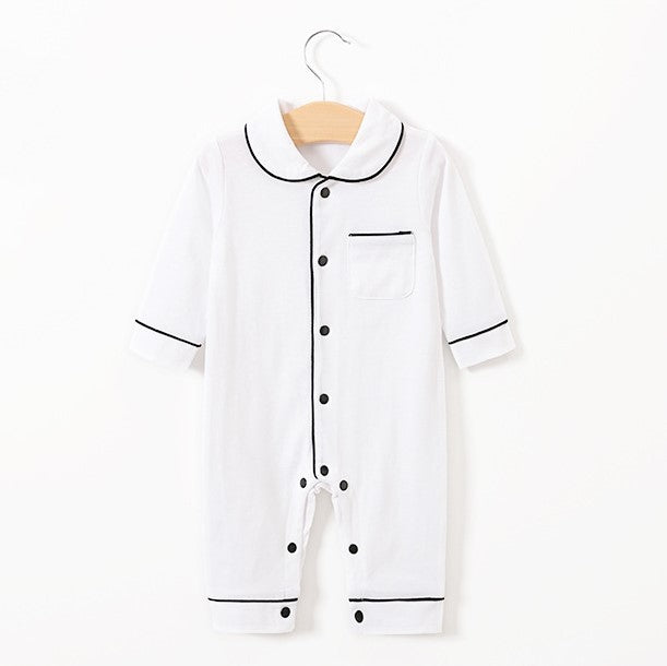 Baby Solid Color Onesie Pajama Outfit