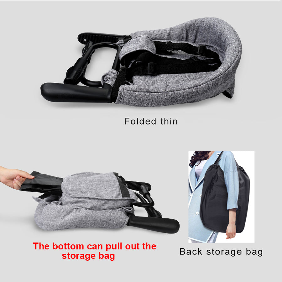 Portable Baby High Chair With Safety Belt And Seat Cover