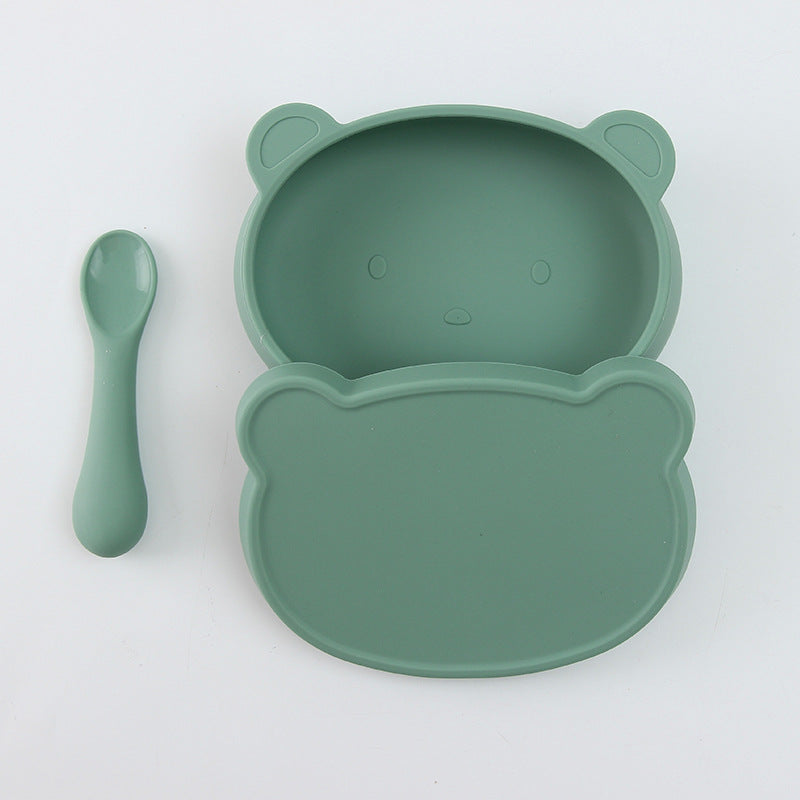 Baby Silicone Bear Boilable Anti-Fall Tableware