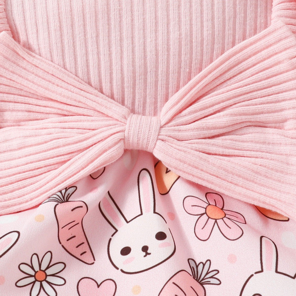 Baby Floral Bow One-Piece Triangle Romper