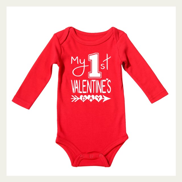Valentine's Day Newborn Baby Summer Rompers Cotton