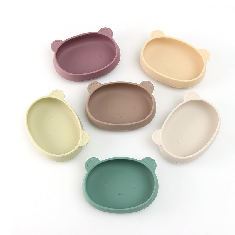 Baby Silicone Bear Boilable Anti-Fall Tableware