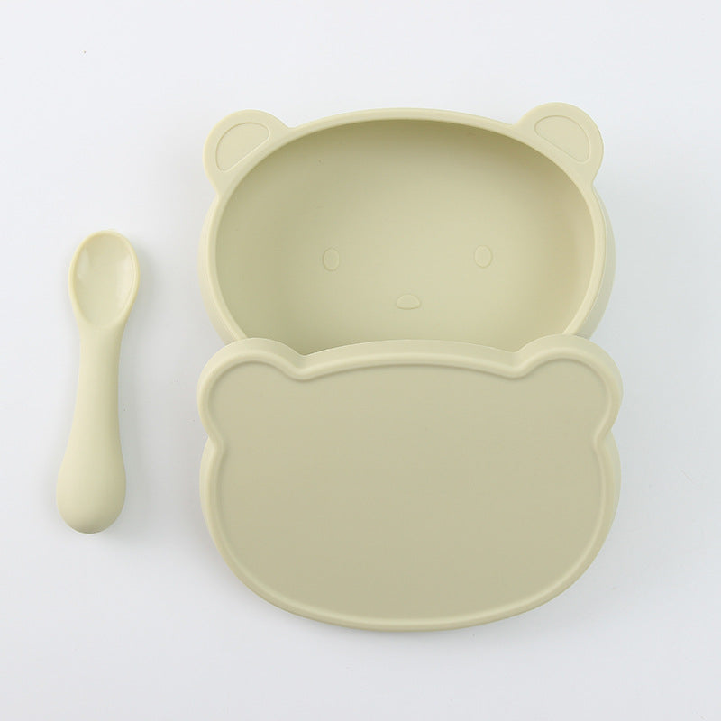 Baby Silicone Bear Boilable Anti-Fall Tableware