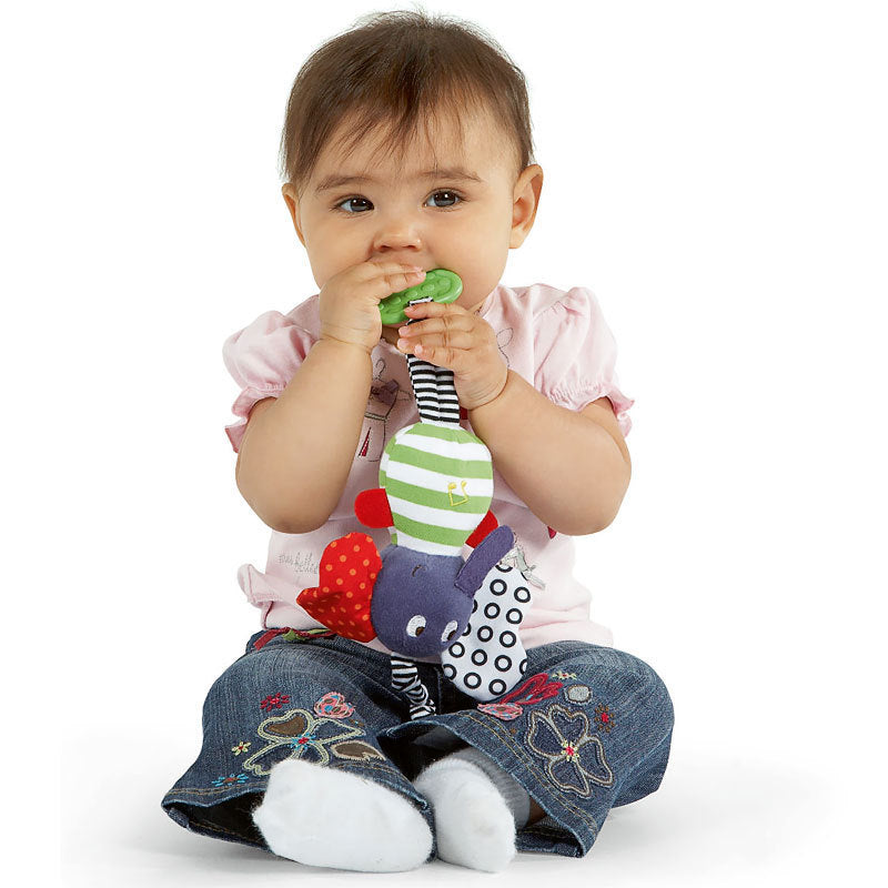 Musical Elephant Stroller Hanging Teether Baby Toy