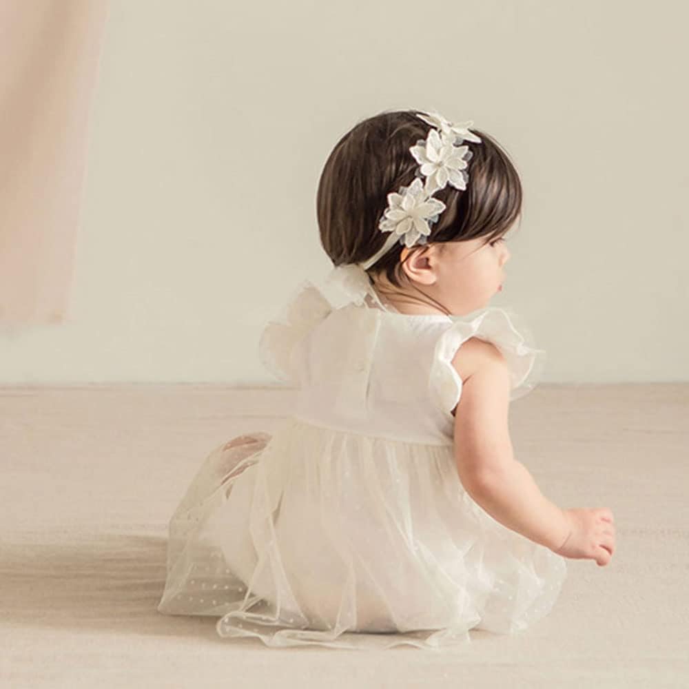 Baby Girls Cute Bow-Knot Headband Soft Lace Floral Hairband