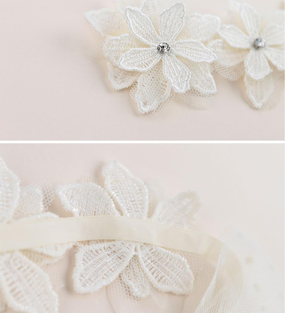 Baby Girls Cute Bow-Knot Headband Soft Lace Floral Hairband