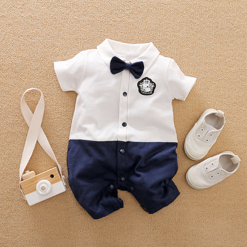 Gentleman Baby Long Sleeve Romper Outfit