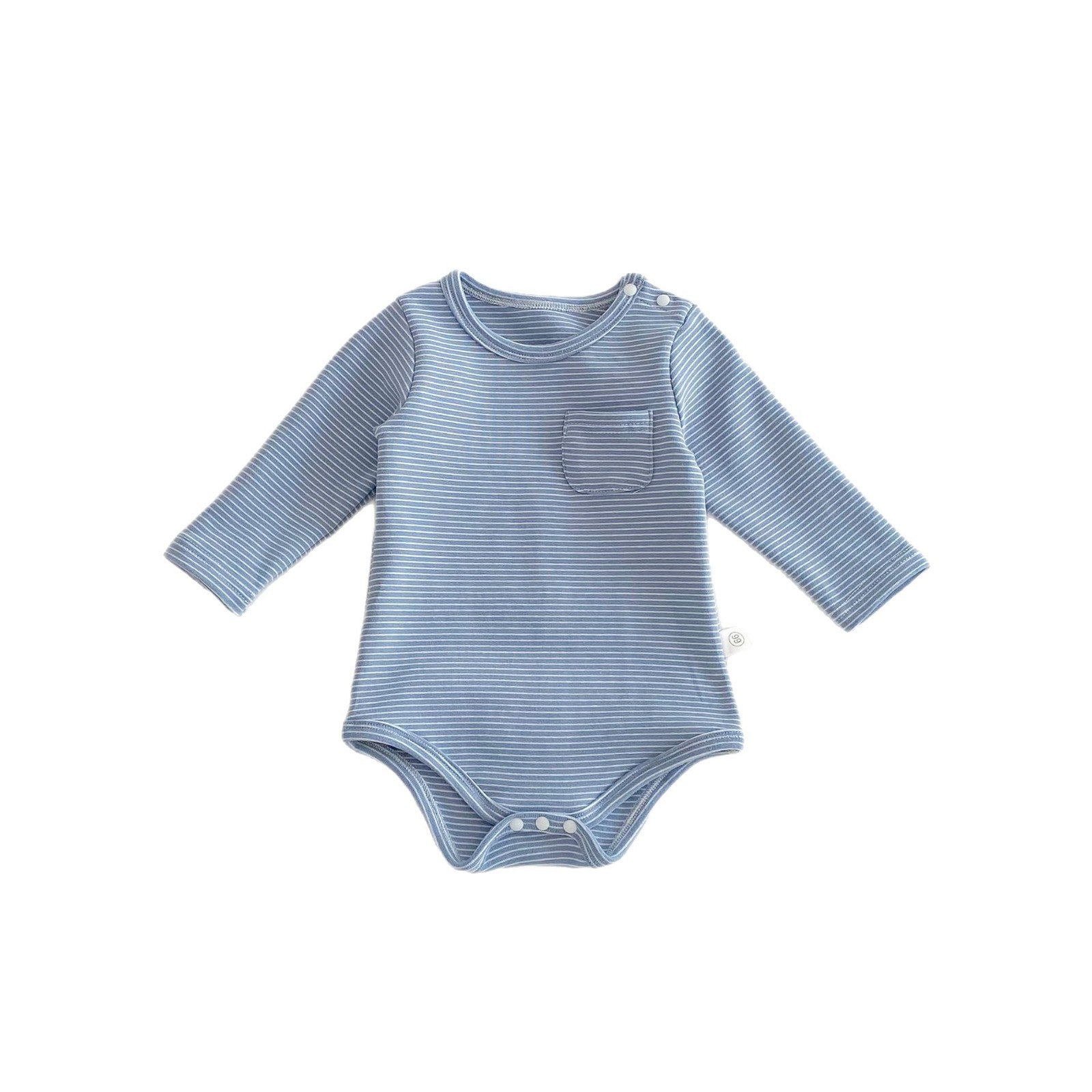 Striped Triangle Baby Long Sleeve Romper (Unisex Jumpsuit)