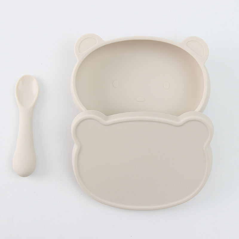 Baby Silicone Bear Boilable Anti-Fall Tableware