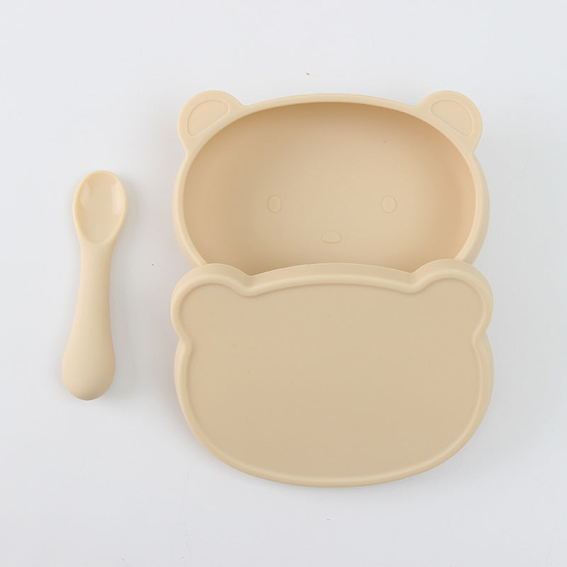 Baby Silicone Bear Boilable Anti-Fall Tableware