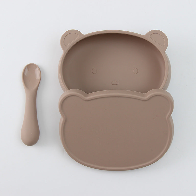 Baby Silicone Bear Boilable Anti-Fall Tableware