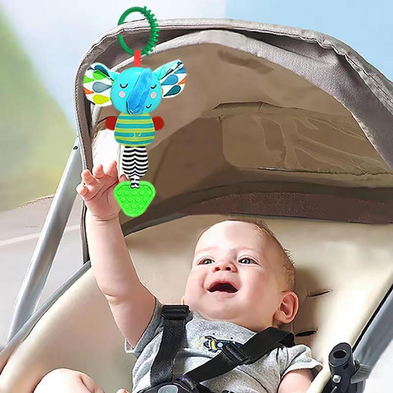 Musical Elephant Stroller Hanging Teether Baby Toy