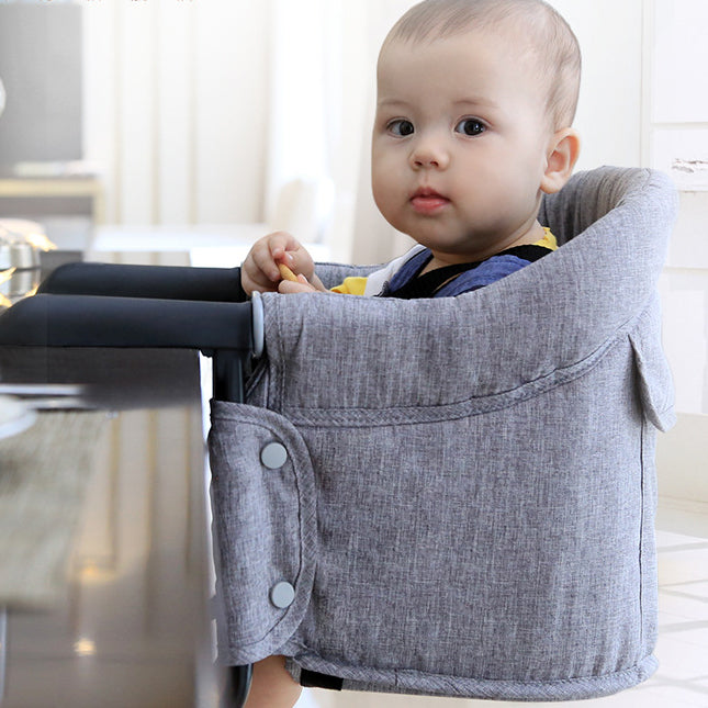 Portable Baby High Chair With Safety Belt And Seat Cover