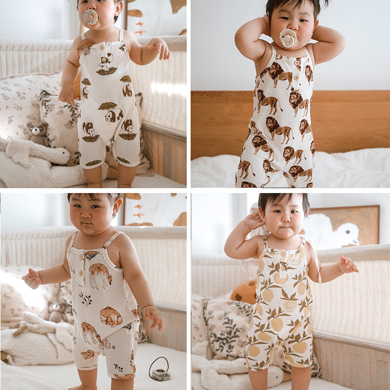 Baby Waffle Jumpsuit Going-Out Outfit