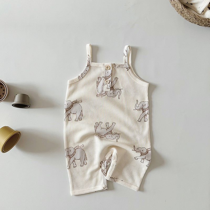 Baby Waffle Jumpsuit Going-Out Outfit