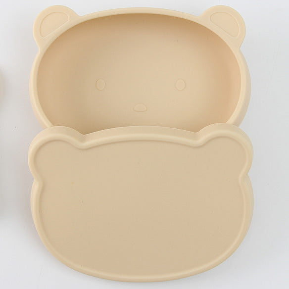 Baby Silicone Bear Boilable Anti-Fall Tableware